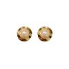 Aretes Geométricos Asimétricos de Perla Coreana Diseño Retro Nicho Exagerado Aretes Elegantes Aretes