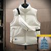 Colete de Algodão Usável dos Dois Lados Moda Casal Marca Esporte Lazer Bolsa Transversal com Gola Vertical Colete Jaqueta da Moda Masculina Multicor