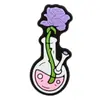 Sandálias Personalizadas Série Flores de Tubo de Ensaio Fivela de Sapato Flor Desenho Animado Borracha Macia de PVC Sapato de Jardim Versátil Fivela Decorativa Atacado
