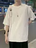 Playera Simple Combinable con Todo de Cristal Brillante de Manga Corta para Hombre Primavera y Verano 2024 Trendy Suelta de Cuello Redondo de Media Manga para Jóvenes