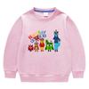 Primavera e Outono de 2026 Estilo Coreano Desenho Animado Novas Roupas Infantis Moletom de Gola Redonda Mangas Longas de Algodão para Meninos e Meninas