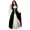 Disfraces Europeos y Americanos Transfronterizos de Halloween para Mujer, Vestido Retro de Dos Piezas de Palacio, Disfraces de Escenario de Drama Medieval