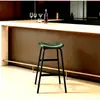 Bancos altos de bar modernos minimalistas com encostos de ferro, bancos altos para uso doméstico, bancos de bar de couro estilo luxo leve