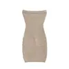 Vestido Tubinho Puro Desejo Costas Nuas Sem Mangas para Mulheres, Vestido Base para Primavera e Outono, Slim Fit, Marcação na Cintura, Elegante Bodycon Curto