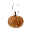 Decoración Colgante de Calabaza Artificial de Nueva Cosecha Transfronteriza Tela Flocada Calabaza Dorada de Otoño Calabaza de Acción de Gracias