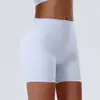 E-commerce Transfronteiriço Europa e América Calças de Yoga Justas Perfeitas Controle da Barriga Secagem Rápida Cintura Alta Pêssego Comprimento Três Quartos Yoga Sensação de Pele Zero Shorts