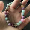 Verão Dopamina Colorido Pedra Natural Comércio Exterior Aliexpress Popular 8mm Pata de Cachorro Fio Elástico Transparente Pulseira Pulseira