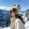 Nuevos estilos de otoño e invierno: Bonitos y casuales gorros de punto para mujer, gorros de lana estilo coreano y gorros cálidos para exteriores que cubren las orejas