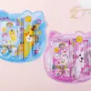 Juego de lápices de regalo para niños, ocho piezas, papelería, caja de regalo, útiles escolares, estudiantes de primaria, papelería creativa de dibujos animados, venta al por mayor