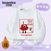 Roupa Estilo Blocos de Montar Digital para Meninos e Meninas, Nova Coleção Primavera, Outono e Inverno 2025, Moletom Infantil Estiloso com Fleece, Blusa Versátil da Moda