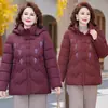 Ropa de abrigo de otoño e invierno para mujeres de mediana edad y mayores, ropa de mujer de talla grande, chaquetas acolchadas de algodón, ropa de invierno para abuelas, elegante y cálida, chaquetas acolchadas de algodón de corte holgado