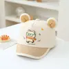 Gorra de pico para niños y niñas, estilo nuevo Primavera 2026, Sombrero de sol con forma de dinosaurio, Gorro de algodón para bebé de ala corta