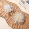 Puro deseo por el viento alto sentido borla de pelo de avestruz flor de malla flor de red DIY horquilla hecha a mano accesorios para el cabello accesorios para la ropa al por mayor