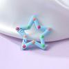Estrella de Cinco Puntas Goteo de Aceite Metal DIY Accesorios de Joyería Hechos a Mano Hebilla de Resorte Colgante Anillo Conector Pintura Colorido Tramo