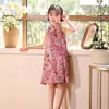 Vestido para Niñas 2026 Verano Nuevo Estilo Sin Mangas Hombros Descubiertos Qipao Cuello Halter Nuevo Estilo Chino Vestido de Verano Ropa Infantil