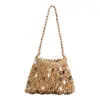Nova Bolsa de Ombro Única Trançada Feita à Mão 2026 para Mulheres, Fashion, Individual, Bolsa Trançada de Palha, Estilo de Férias, Versátil, Para o Dia a Dia, Bolsa Transversal