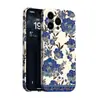 Nova Capa de Celular Estilo Chinês Retrô Dourada Porcelana Azul e Branca Peônia iPhone 17 Película de Cobertura Total Apple 18Pm Capa Protetora