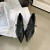 Primer Encuentro con Ji Xiaoxiang: Zapatos Mary Jane de punta para mujer, nueva colección de verano 2026, zapatos de trabajo con tacón grueso