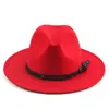 Amazon Sombrero Jazz de copa plana transfronterizo europeo y americano otoño e invierno hombres y mujeres Sombrero de lana británico sombrero de fieltro venta al por mayor