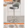 Bancos altos de bar modernos y minimalistas, altura ajustable, giratorios, de patas altas, adecuados para uso doméstico, mostradores de caja, uso comercial, con respaldos acolchados