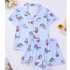 Pijama Casual de Manga Corta con Estampado de Nueva Moda Transfronterizo para Mujer, Ropa de Verano Pijama Estilo Europeo y Americano Venta al por Mayor