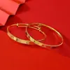 Pulsera deslizante de trébol de cuatro hojas de la suerte en imitación de oro vietnamita, de diseño moderno, lujo ligero, simple y fresco, apertura ajustable