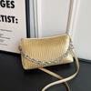 Bolso bandolera para mujer 2024 nueva moda axila bolso cuadrado pequeño para mujer textura plisada cadena bolso de hombro bolso mensajero