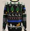 Suéter Navideño de Punto Jacquard Europeo y Americano Personalizado Bordado de Papá Noel Cuello Redondo Suéter de Punto Suéter Feo