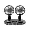 Ventilador de carro de dupla cabeça dobrável direto da fábrica, ventilador de verão de dupla finalidade USB para carro 12V24V ventilador elétrico