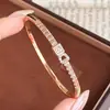 Comércio Exterior Transfronteiriço Venda Quente Atacado Pulseira com Duas Fileiras de Zircônia Microincrustada, Corações Duplos, Sensação de Alto Padrão, Conserva a Cor, Luxuosa