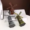 Adornos Creativos de Molino de Viento Holandés, Artesanías, Decoración Retro Europea para Estanterías, Gabinete de Sala de Estar, Gabinete de Vino, Librero, Muebles Pequeños