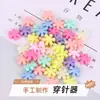 Miçangas Florais DIY Miçangas de Cores de Primavera Miçangas Espaçadoras Coloridas para DIY Infantil Acessórios para Joias