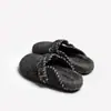 Mules de Lana Estilo Coreano tipo Birkenstock para Mujer en Stock, para Exteriores, Nuevos para Otoño e Invierno 2025, Pantuflas de Algodón Peludo con Suela Gruesa