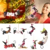 Novo Produto Transfronteiriço: Decoração de Árvore de Natal Cão Divertido em Acrílico, Pingente Fofo de Feriado para Árvore de Natal e Decoração de Carro