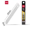 Cuchillo de Utilidad Deli 2012ES Hoja de Grado Industrial Pequeña de 9mm Acero de Aleación SK5 Hoja para Papel Tapiz para Abrir Paquetes y Cortar Papel