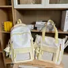 Mochila de nuevo estilo para niñas, en color azul, con un diseño elegante, múltiples compartimentos, adecuada para estudiantes de primaria de 3º a 5º grado, un juego de dos piezas y un estilo moderno tipo "bolsa de dolor".
