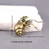 Juguete de Broma Cangrejo Ermitaño de Latón Decoración de Escritorio Mascota de Té Artesanía Decorativa Adorno de Rocalla Paisajismo para Acuario