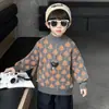 Suéter de Natal Retrô para Meninos, Estilo Novo de Outono e Inverno, Tricô Elegante de Gola Redonda para Crianças Pequenas, Durável e Antipilling
