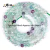 Pedras Soltas de Fluorita Colorida Natural Acessórios para Joias de Pulseira DIY Produtos Semi-Acabados de Fluorita Colorida Prontos para Venda