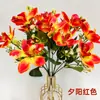 Orquídeas Artificiais, Flores Artificiais para Decoração de Cena de Casamento, Arranjos de Flores de Seda, Buquês de Flores Plásticas, Flores Artificiais com Toque de Luxo e Realismo