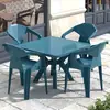 Mesa e Cadeira de Plástico Espessado Barraca de Feira Churrasco Restaurante Externo Encosto Mesa e Cadeira de Jantar Mesa Externa Varanda Praia Pátio