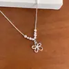 Nuevo Collar de Flores para Mujer, Cadena para Clavícula, Dulce y Lindo, Estilo Juvenil, Lujo Ligero, de Nicho, Sensación de Alta Gama, Pieza Única al por Mayor