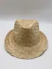 Sombrero de paja natural saludable tejido a mano de verano sombrero de sol de viaje de paja