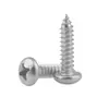 Tornillo autorroscante de acero inoxidable 304 con cabeza de cruz y ranura para destornillador, cabeza redonda PA pequeño m5m6 Sujetador estándar fuerte