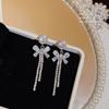 Pendientes Elegantes de Borla con Aguja de Plata S925 Pendientes Avanzados Simples para Afinar el Rostro Pendientes Joker Delgados Moda Coreana Nueva Pendientes al Por Mayor