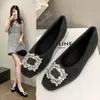 Zapatos de Plataforma de Venta Caliente Punta Cuadrada Pedrería Zapatos Individuales Zapatos de Mujer 2026 Nuevos Zapatos Casuales Cómodos de Otoño Zapatos para el Viaje Diario Francés para Mujer