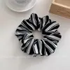 Goma para el pelo tipo scrunchie con estampado de leopardo, lunares y rayas estilo coreano, con un toque de alta gama, para coleta, estilo casual, accesorio versátil para el cabello