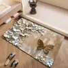 Alfombrilla de Baño de Venta Caliente Transfronteriza con Diseño de Mariposa Simulada, Alfombrilla de Ducha de Tierra de Diatomeas, Antideslizante, Absorbente de Agua, Secado Rápido y Resistente a la Suciedad
