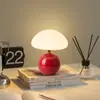 Lámpara de mesa tricolor regulable, lámpara de hongo, luz nocturna vintage de cristal, lámpara de ambiente romántico para niñas, lámpara de mesita de noche para dormitorio