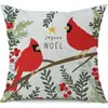 Juego de Fundas de Almohada Transfronterizas para Navidad Europea y Americana, Funda para Cojín de Sofá de Sala de Estar, Funda para Almohada de Cintura con Reno Papá Noel Árbol, Suministro de Fábrica